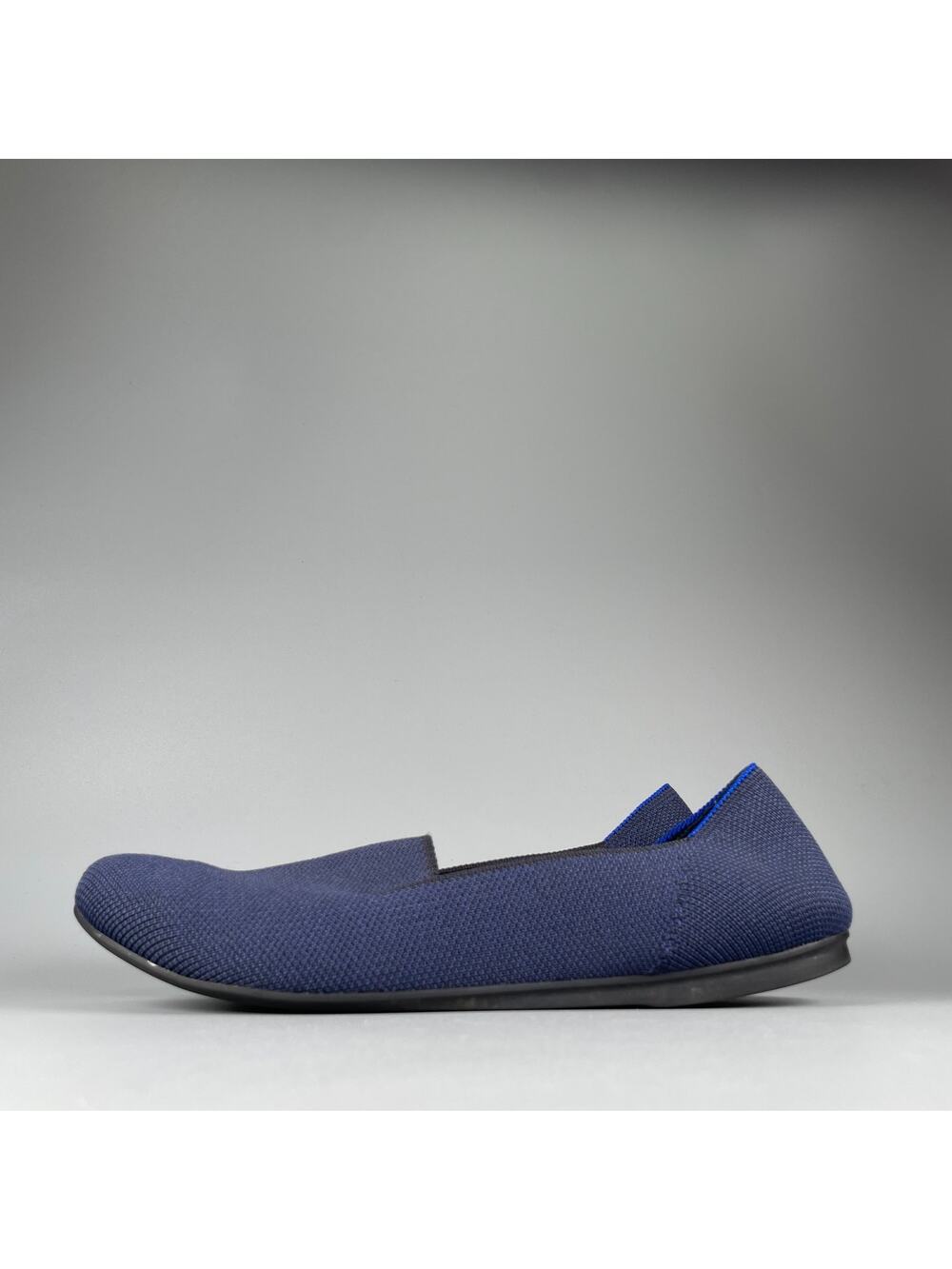 Rothys The Flat Women's Size 8 Navy Blue Slip On Round Toe Flats Casual Shoe EUC